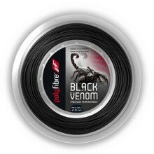 Polyfibre Tennis String Black Venom (Durability+Control) black 200m roll