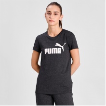 Puma Fitness-Shirt Essentials Logo (100% Cotton) Dark Grey Women