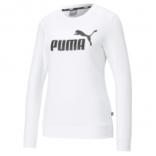 Puma Leisure Long Sleeve Shirt Essentials Logo (Mixed Fabric) White Women