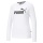 Puma Leisure Long Sleeve Shirt Essentials Logo (Mixed Fabric) White Women