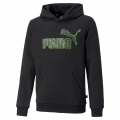 Puma Leisure Hoodie Graphic Logo - Cotton, lined - black Boys