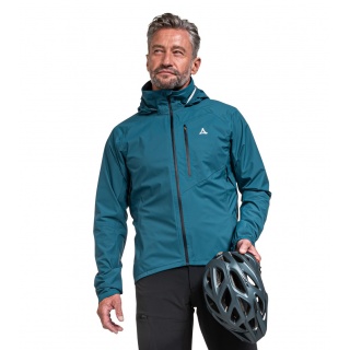 Schöffel Bicycle Rain Jacket 2.5-Layer Bohusleden (waterproof) teal blue Men