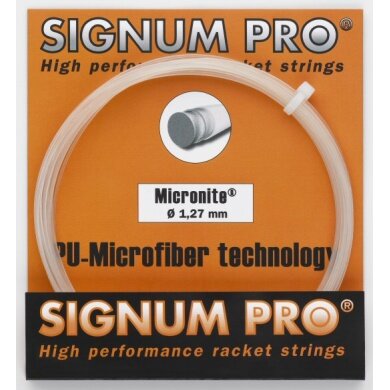 Stringing with tennis string Signum Pro Micronite (Touch+Control) natural