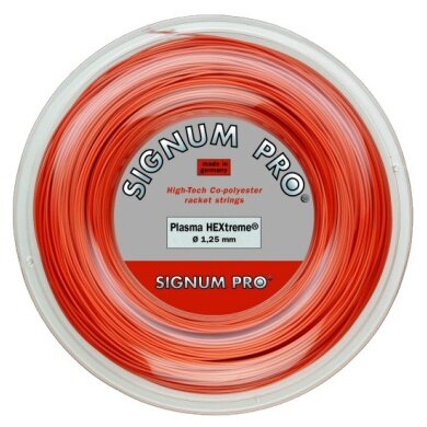 Signum Pro Tennis String Plasma Hextreme (Durability+Spin) orange 120m Roll