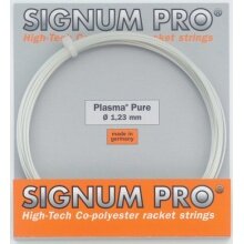 Stringing with tennis string Signum Pro Plasma Pure (Durability+Touch) white