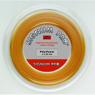 Signum Pro Tennis String Poly Power (Durability) honey yellow 200m roll