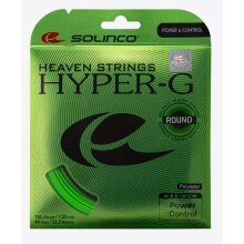 Stringing with Tennis String Solinco Hyper G Round Green