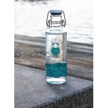 soulbottles Drinking Bottle soulsailor Glass (Glass Bottle, Ceramic Lid, Stainless Steel Clip) 600ml transparent