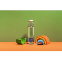 soulbottles Drinking Bottle the Elephant Glass (Glass Bottle, Ceramic Lid, Stainless Steel Handle) 600ml Transparent