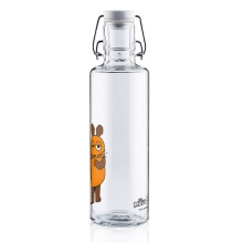 soulbottles Drinking Bottle the Mouse Glass (Glass Bottle, Ceramic Lid, Stainless Steel Handle) 600ml Transparent