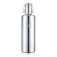 soulbottles Drinking Bottle Steel Light Plain (Stainless Steel, Stainless Steel Handle) 1200ml Grey