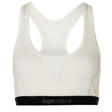 super natural Functional Underwear Sport Bra Tundra 220 Semplice (comfortable fit) white Women