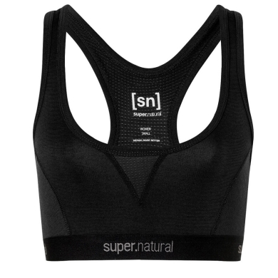 super natural Functional Underwear Sport Bra Tundra 220 Semplice (comfortable fit) black Women