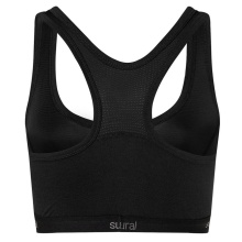 super natural Functional Underwear Sport Bra Tundra 220 Semplice (comfortable fit) black Women