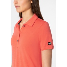 super natural Leisure Polo Sporty (Merino Blend) Coral Red Women