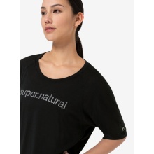 super natural Sport and Leisure Shirt Liquid Flow Tee (breathable, temperature regulating) black and white Women