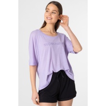 super natural Sport and Leisure Shirt Liquid Flow Tee (breathable, temperature regulating) lavender Women