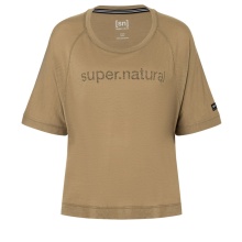 super natural Sport and Leisure Shirt Liquid Flow Tee (breathable, temperature regulating) sand brown Women