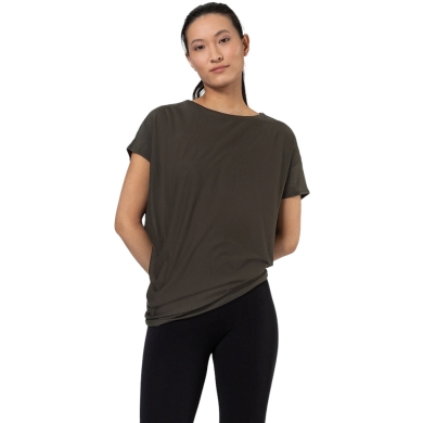 super natural Sport/Leisure Shirt Yoga Loose Tee Oak Brown Green Ladies