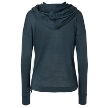 super natural Funnel Hoodie (Merino Wool) navy blue ladies