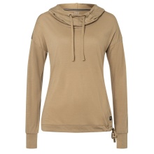 super natural Funnel Hoodie (Merino Wool) sand brown Ladies