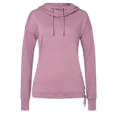 super natural Funnel Hoodie (Merino Wool) orchid pink Ladies