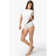 super natural Functional Underwear Short Sleeve Shirt Sierra140 Tee (Merino Blend, Moisture Wicking) White Women