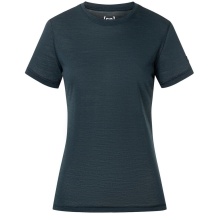 super natural Functional Underwear Short Sleeve Shirt Sierra140 Tee (Merino Blend, Moisture Wicking) Dark Blue Women