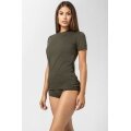 super natural Functional Underwear Short Sleeve Shirt Sierra140 Tee (Merino Mix, Moisture Transport) Dark Green Women