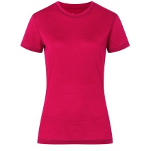 super natural Functional Underwear Short Sleeve Shirt Sierra140 Tee (Merino Blend, Moisture Wicking) Red Women