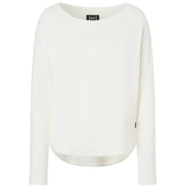 super natural Long Sleeve Shirt Everyday Crew (Merino Mix) white Ladies