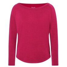 super natural Long Sleeve Shirt Everyday Crew (Merino Mix) red/sangria Ladies