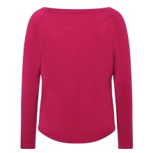 super natural Long Sleeve Shirt Everyday Crew (Merino Mix) red/sangria Ladies