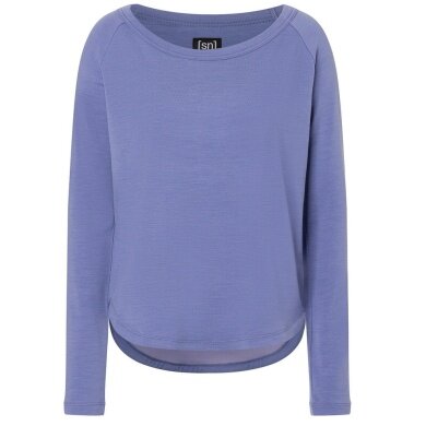 super natural Long Sleeve Shirt Everyday Crew (Merino Mix) violet/blue Ladies