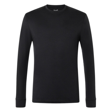 super natural Underwear Long Sleeve Shirt Tundra 175 - Merino Wool - Black Men