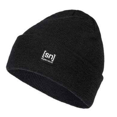 super natural hat Alpine Beanie (merino wool mix) black - 1 piece