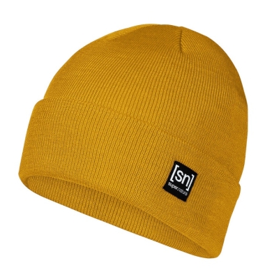 super natural hat Alpine Beanie (merino wool mix) mustard yellow - 1 piece