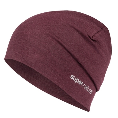 super natural beanie Everyday Beanie (Merino mix) burgundy - 1 piece