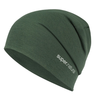 super natural Beanie Everyday (Merino mix) dark green - 1 piece