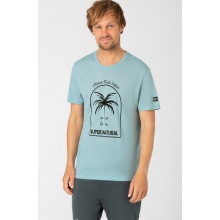 super natural Leisure T-shirt Graphic King Coco - Merino blend - light blue Men