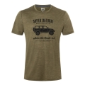 super natural Leisure T-shirt Graphic All Terrain - Merino Wool Blend - Olive Green Men