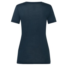 super natural Leisure Shirt Mountain Happiness Tee (Merino Mix) navy blue Ladies