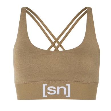 super natural Functional Underwear Sport Bra Super Top (comfortable to wear) sand brown Women