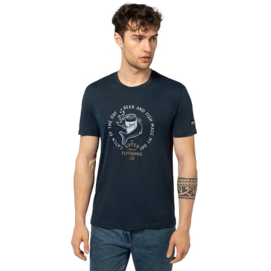 super natural Leisure T-shirt Juhos Finest Tee - dark blue/grey Men's