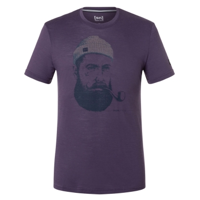 super natural Hiking/Leisure T-shirt Sailor Tee (Merino Mix) violet Men's