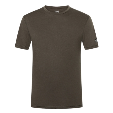 super natural Functional Underwear T-shirt Sierra140 Tee (Merino Mix, Moisture Transport) brown-green Men's