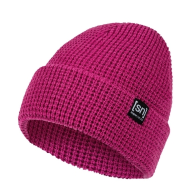 super natural winter hat city beanie (merino wool, ideal thermoregulation) fuchsia - 1 piece