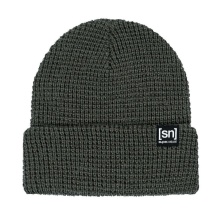 super natural winter hat city beanie (merino wool, ideal thermal regulation) brown-green - 1 piece