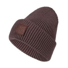 super natural winter hat Krissini beanie (comfortable wearing experience) dark brown Ladies - 1 piece