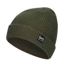 super natural winter hat Merino basic beanie (merino wool, ideal thermal protection) dark green - 1 piece